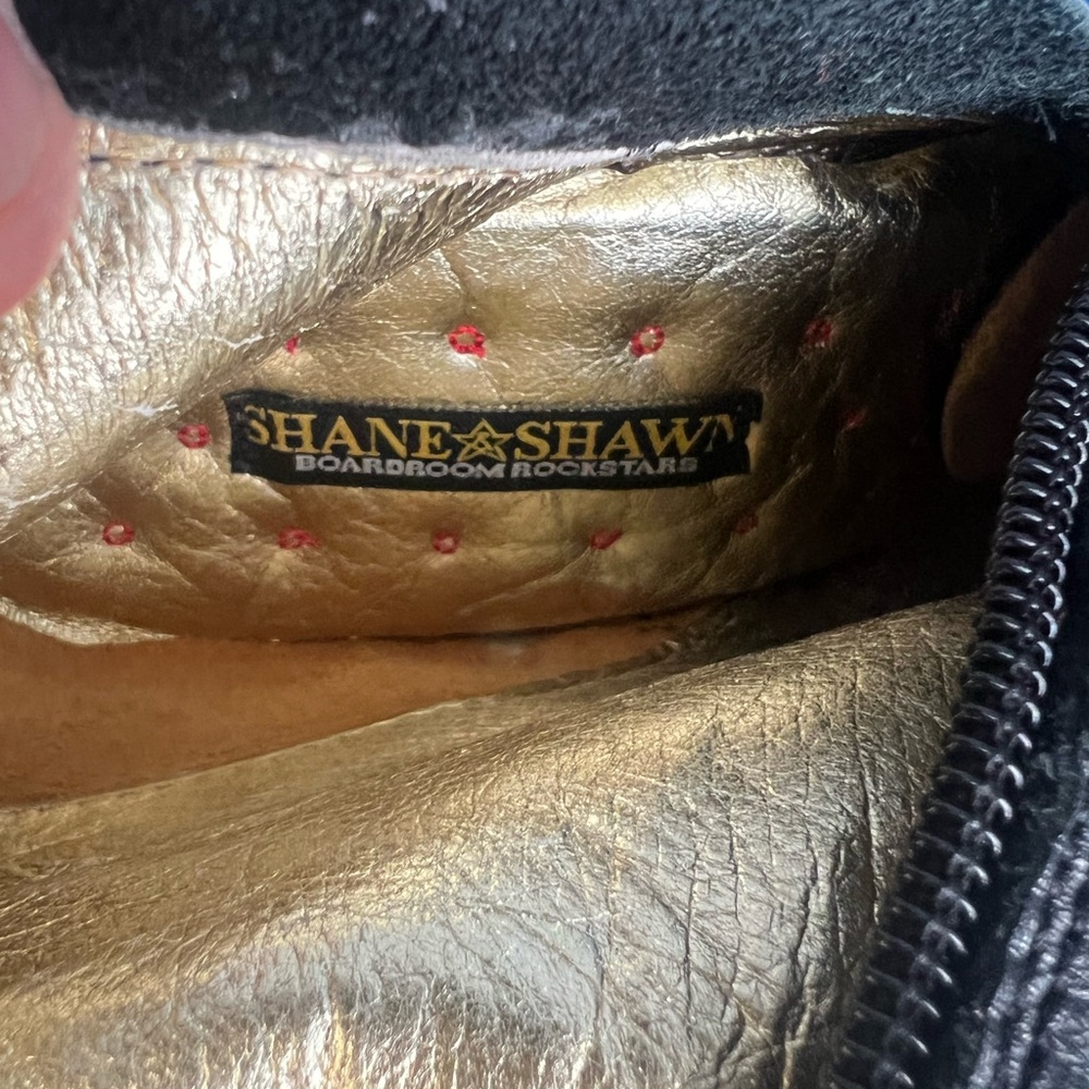 Shane & Shawn Boardroom Rockstars biker heeled  black boots size 8 - Picture 9 of 11